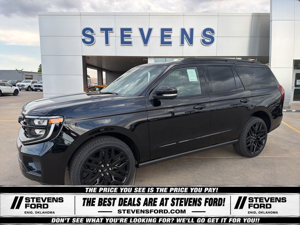 2026 Ford Expedition Platinum in Agate Black Metallic — front three-quarter view