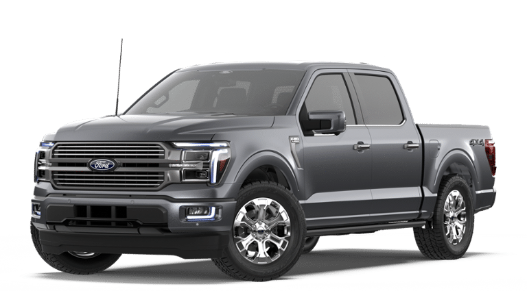 2026 Ford F-150 Platinum in Carbonized Gray Metallic — front three-quarter view