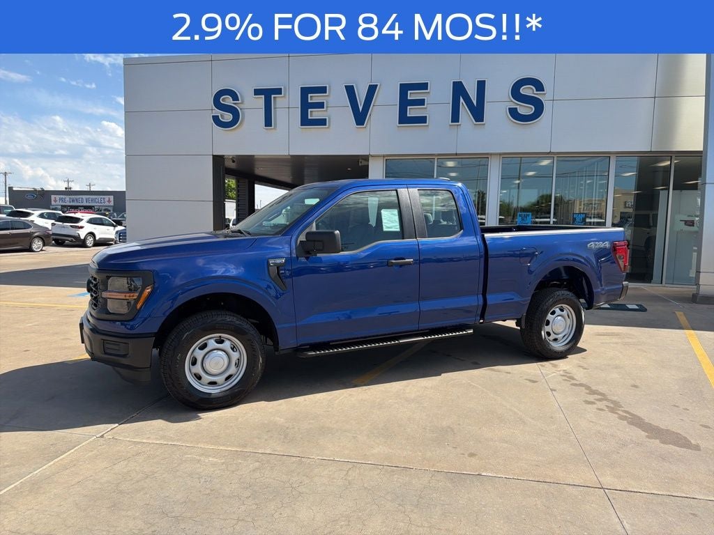 2026 Ford F-150 XL in Argon Blue Metallic — front three-quarter view